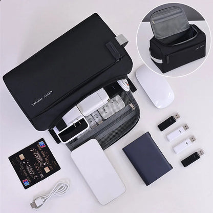 3-in-1 Travel Toiletry Bag Oxford Cloth Lightweight Waterproof Shaving Bag Handheld Makeup Bag Makeup Organizer Business