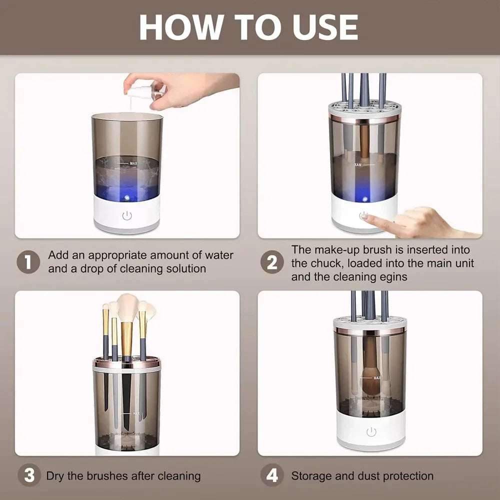 Automatic Electric Makeup Brush Cleaner USB Plug Portable Eyeshadow Brush Holder Holder Tools and Dryer Beauty Makeup Tools