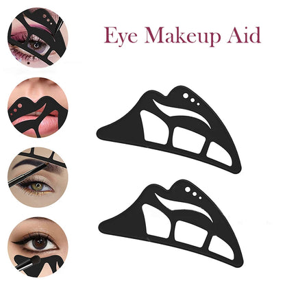 5 in 1 Eyeshadow Stencil Silicone Eyeshadow Tool Reusable Eye Makeup Aid Stencils Eyeliner Template for Beginners Makeup Tool