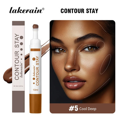 6-colors Moisturizing Liquid Contour Stay Cream Bronzer Waterproof Lightweight 3D Concealer Nourishing Face Contour Makeup