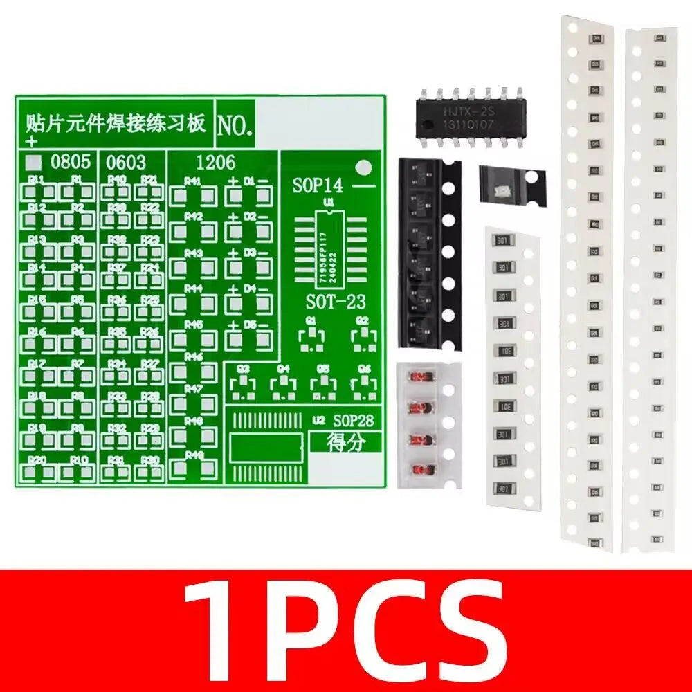 lectronic SMT SMD Component Welding Practice Board Soldering DIY Kit Resitor Diode Transistor By Start Learning