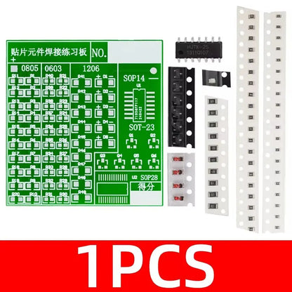 lectronic SMT SMD Component Welding Practice Board Soldering DIY Kit Resitor Diode Transistor By Start Learning