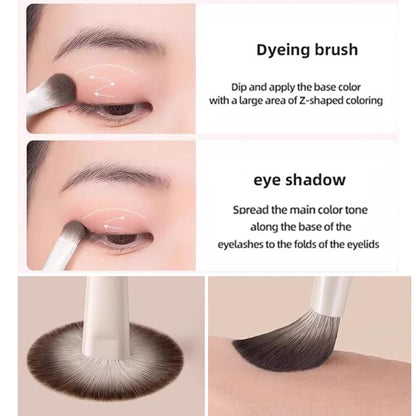 5/8/10pcs Natural Eye Makeup Brushes Set Detail Eyeshadow Brush Makeup Brush Kit White Ultra Soft Eyeshadow Eyeliner Makeup Tool