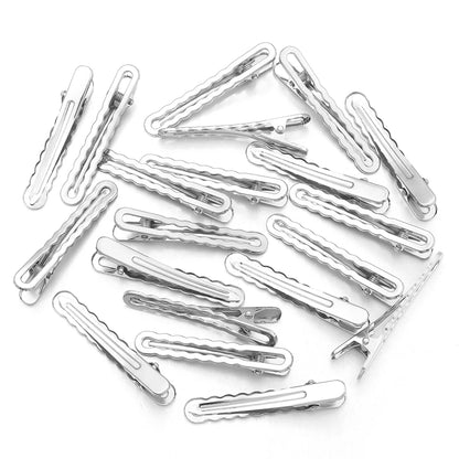 50pcs 6cm Candy Colored Hair Clips Women Girls Metal Hairpins Hollow Bangs Side Clip for Makeup Hair Styling Hairgrip Wholesale