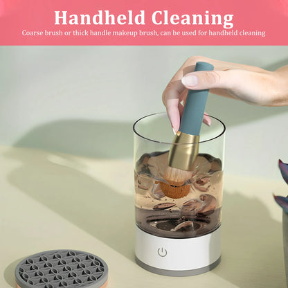 USB Powered Brush Washer & Dryer - Odorless Battery-Free Makeup Cleaner, Plug-and-Play Essential Beauty Accessory