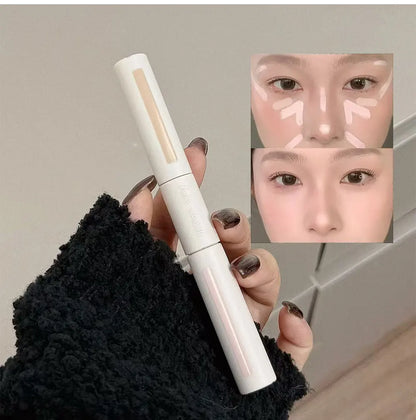 Dual End Concealer Stick Pink Liquid Brightening Contour Pen Correcting Penfor Under Eye & Face Sculpting Full Coverage Makeup