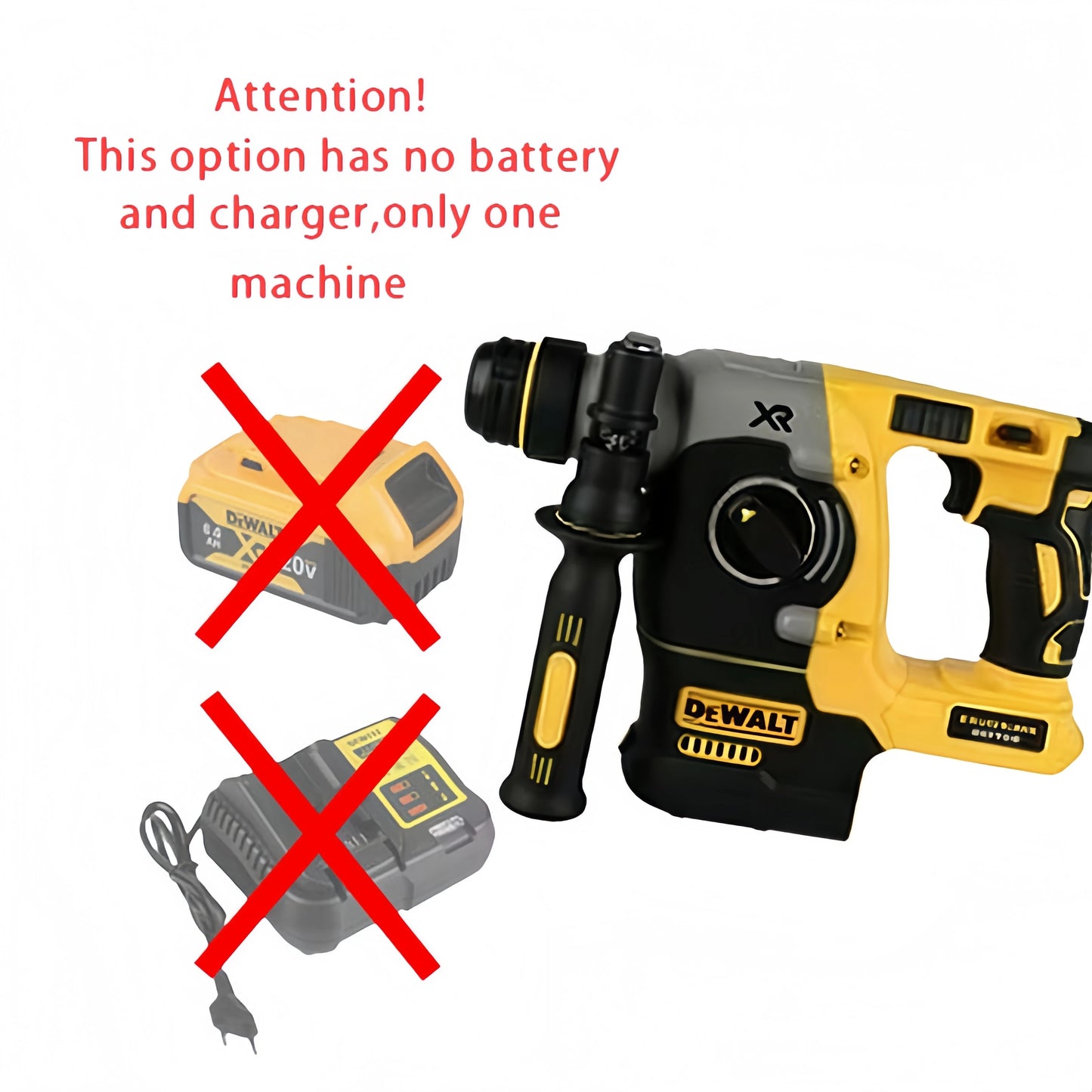 DEWALT 20V MAX 18V Brushless SDS-Plus Impact Drill 1" L-Handle Rotary Percussion Woodworking Tool Only for Home Improvement