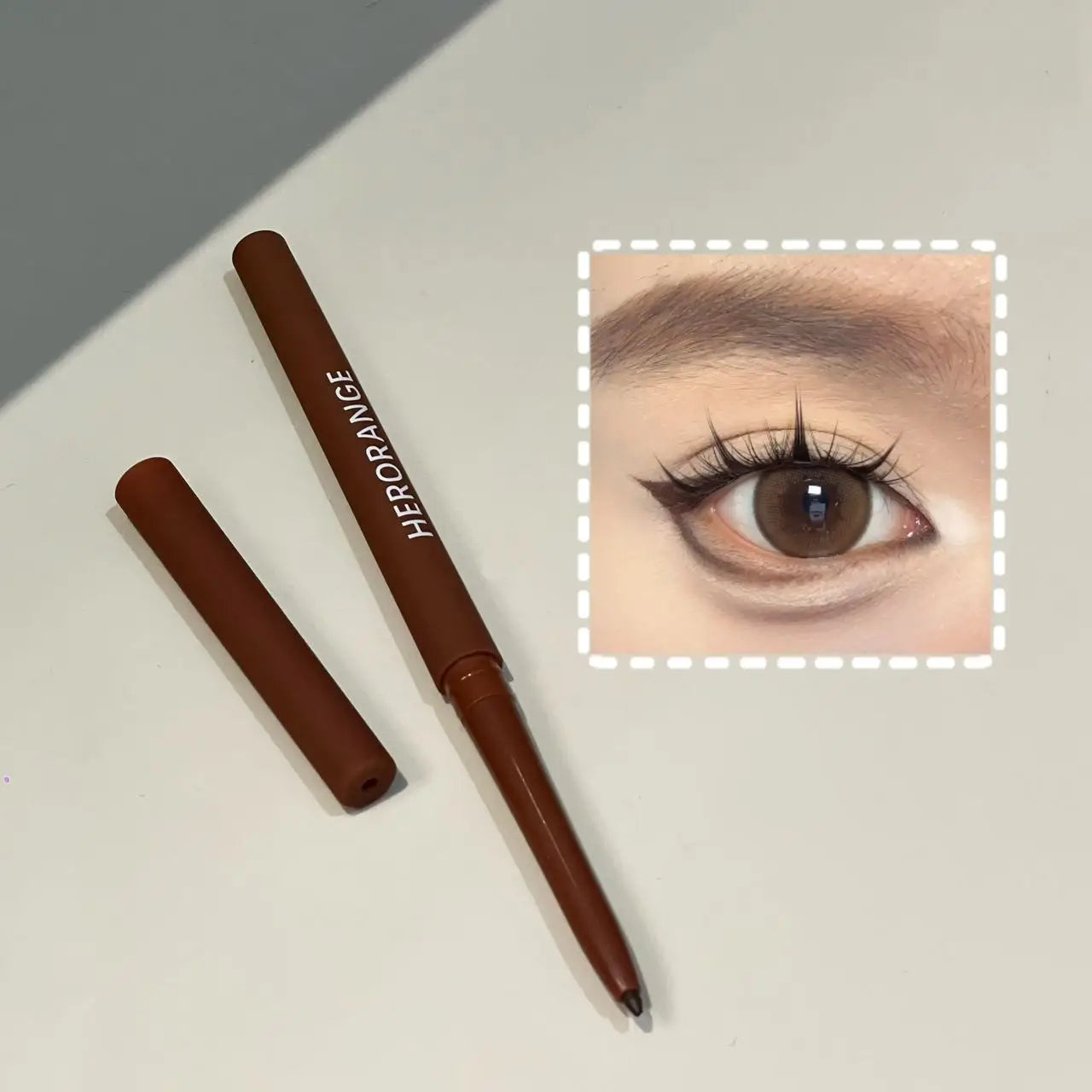 Pumpkin Brown Eyeliner Gel Pencil Waterproof Matte Smooth Quick Dry Non-Smudge Easy Wear Under Eye Liner Shadow Stick Makeup