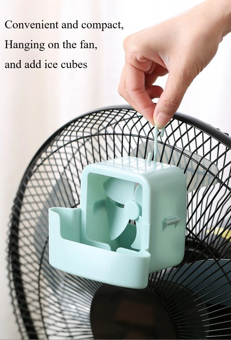 Hot Weather Fan Cooler Add Ice Cool Floor Fans Blow Cold Wind Household Hanging Ice Cooling Device Summer Small Air Conditioner