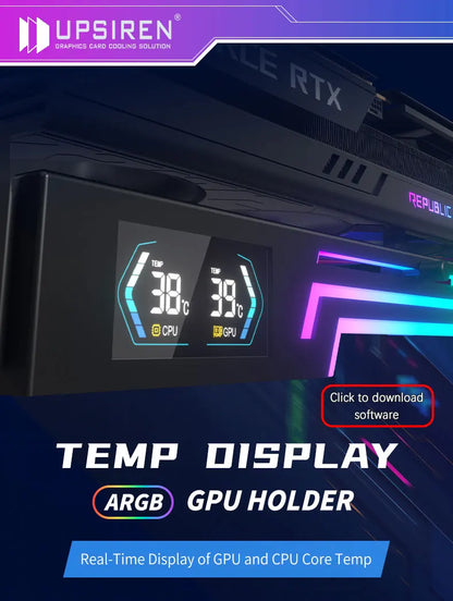 ARGB 5V 3PIN graphics card bracket adjustable height ARGB AURA SYNC computer graphics card VGA bracket