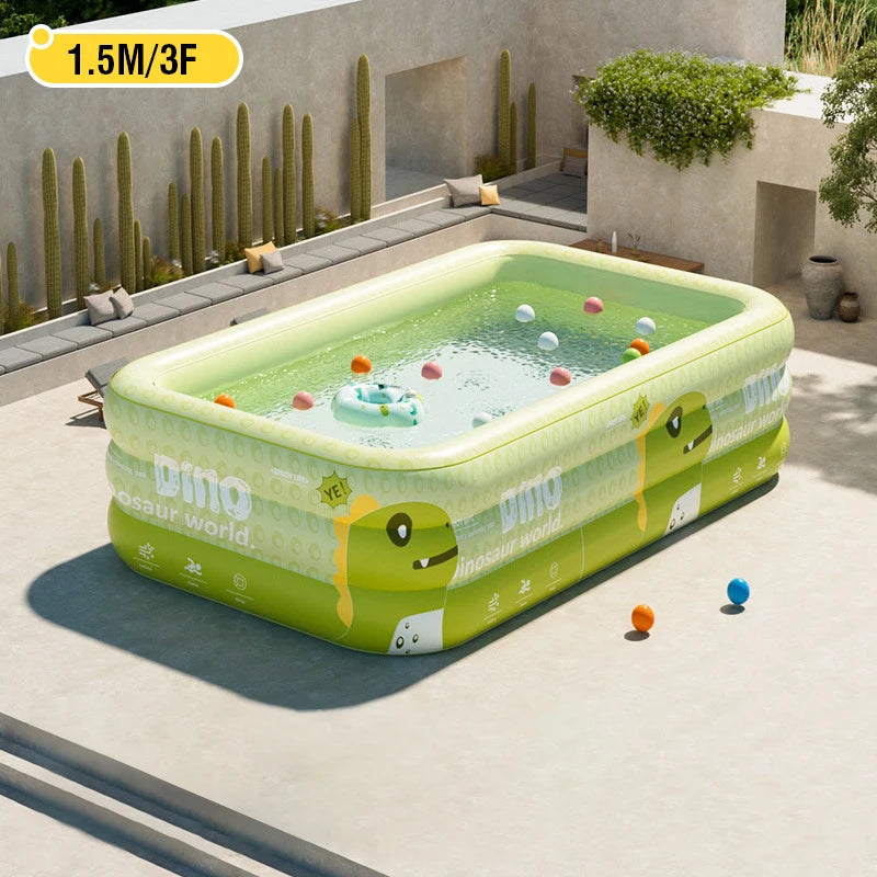 1.5-2.6M Inflatable Swimming Pool Children's Adult Pvc Large Family Party Pools Outdoor Thickened Summer Baby Play Pool Toys