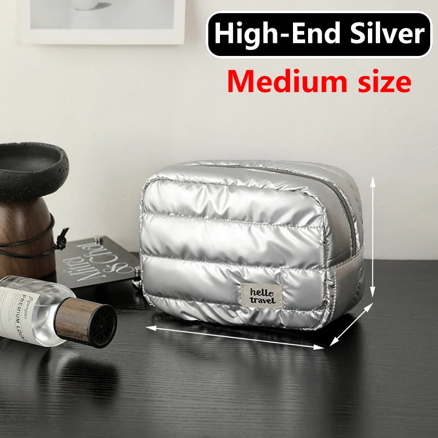 Puffy Makeup Water Proof Bag, Fashionable & Durable Fabric, large capacity makeup bag & Toiletry Storage Bag for Travel,