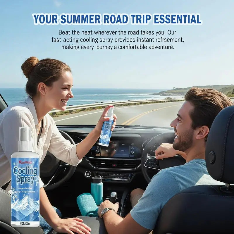 50/100ml Portable Instant Car Cooling Spray Fast Temperature Reduction Long Lasting Freshness For Hot Summer Car Interior Use