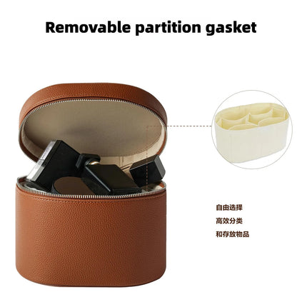 Large Capacity PU Leather Makeup Bag Portable Makeup Box For Women Girls Travel Toiletry Cosmetic Organizer