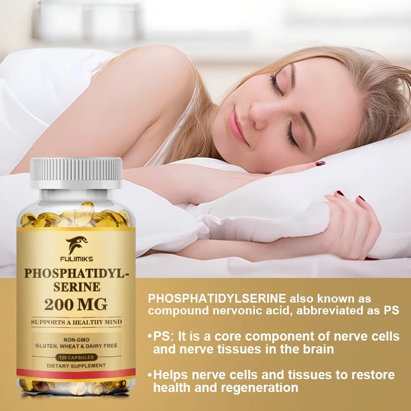 Advanced Phosphatidyl Serine Supplement, for Memory, Cognitive, Concentration, Reduces Stress Hormones & Fatigue, Sharp Focus