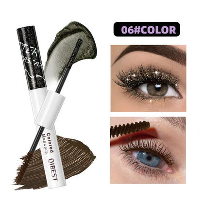 Double Head 2 IN 1 Mascara Silk Fiber Lash Mascara Volume Waterproof Lasting Non-Smudging Thick Thin Curling Mascara Eyes Makeup