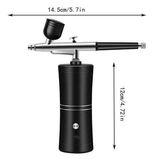 Portable Airbrush With Compressor Kit For Beauty Nail Art Cake Decorating Makeup Model Painting