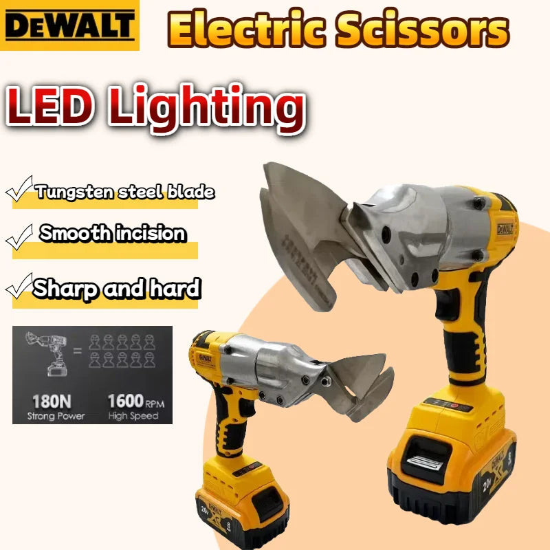 Dewalt 18-20V Battery 500W Cordless Iron Sheet Scissors Electric Metal Cutting Tools Brushless Electric Scissors Tool