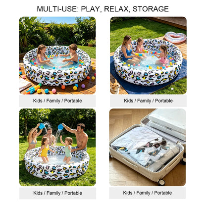 Leopard Pattern Inflatable Children's Sand Pool Outdoor Pool Indoor Ocean Ball Pool Baby Paddling Pool Pvc Swimming Pool