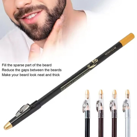 Men's Beard Edge Pencil Hairline Razor Trace Barber Shape Accessories With Sharpener Hair Line Pen Makeup Eyebrow Pencil
