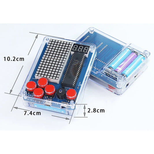 DIY Kit Electronic Pixel Game Console LED Dot Matrix Digital Tube Display STC15F2K60S2 MCU Double-Sided PCB DIY Soldering Kit