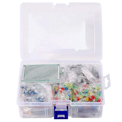 -A89Z 1818PCS DIY Electronics Components Kit Assortment Resistors LED Triode Capacitors Diodes PCB Potentiometer Resistanc