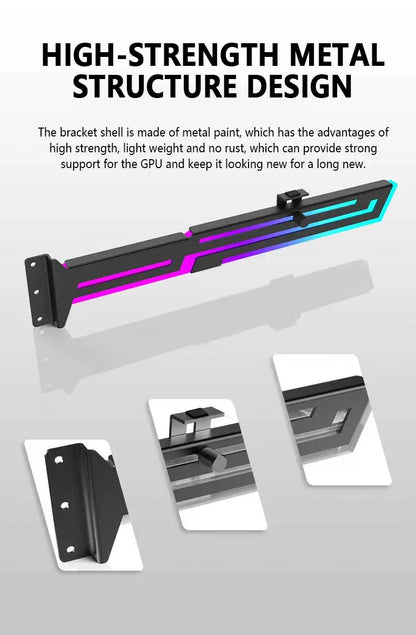 ARGB 5V 3PIN graphics card bracket adjustable height ARGB AURA SYNC computer graphics card VGA bracket