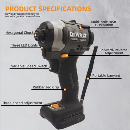 DEWALT DCF85M Impact Driver Electric Driver 20V Brushless Cordless 3800RPM Screwdrivers High Torque Tools Power Tools