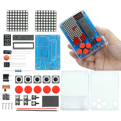 DIY Kit Electronic Pixel Game Console LED Dot Matrix Digital Tube Display DIY Soldering Kit STC15F2K60S2 MCU Double-Sided PCB