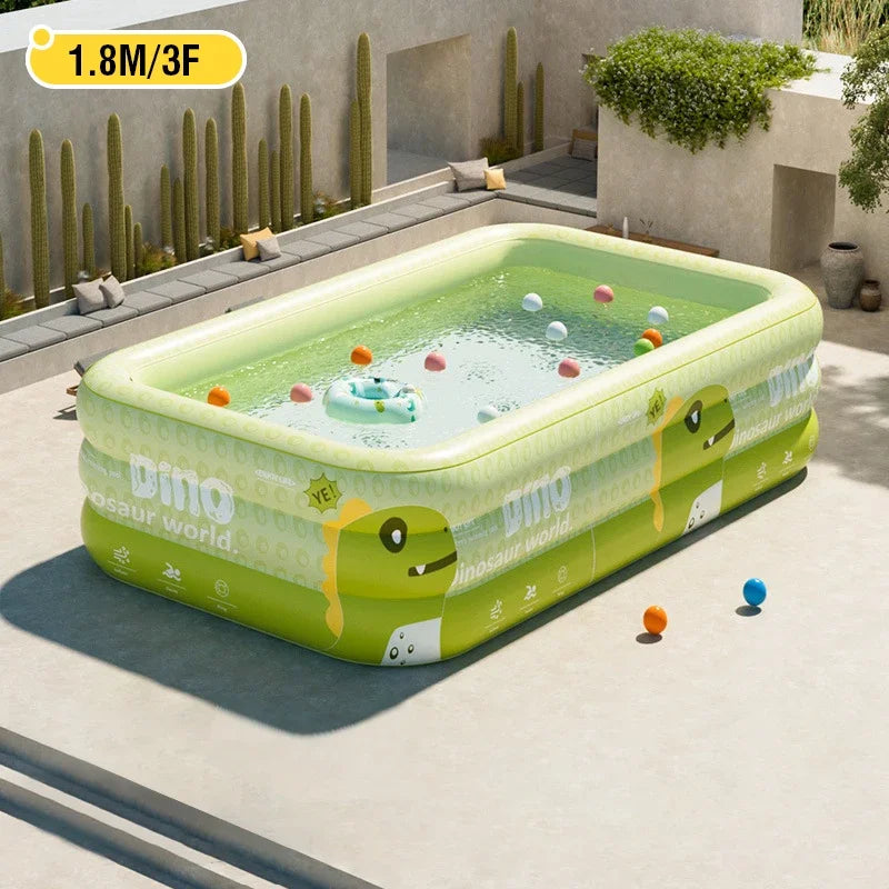 Children's Inflatable Swimming Pool PVC Home Outdoor Large Family Pool Thickened Plastic Adult Paddling Pools Garden Water Games