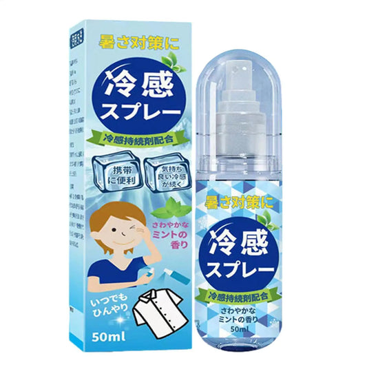 Portable 50ML Summer Cool Spray Peppermint Hydrating Summer Cooling Spray Longlasting Hydrating Cool Spray Instant Cooling Spray