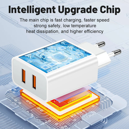 Dual USB Charger Fast Charging Adapter Portable Wall Travel Charger Mobile Phone Chargers for Oneplus Oppo iPhone Xiaomi 15 17