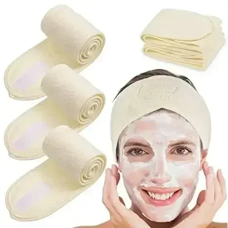 Fashion Women Wide Hairband Adjustable Makeup Wash Face Toweling Hair Wrap Headbands Face Washing Yoga Hair Make Up Accessories
