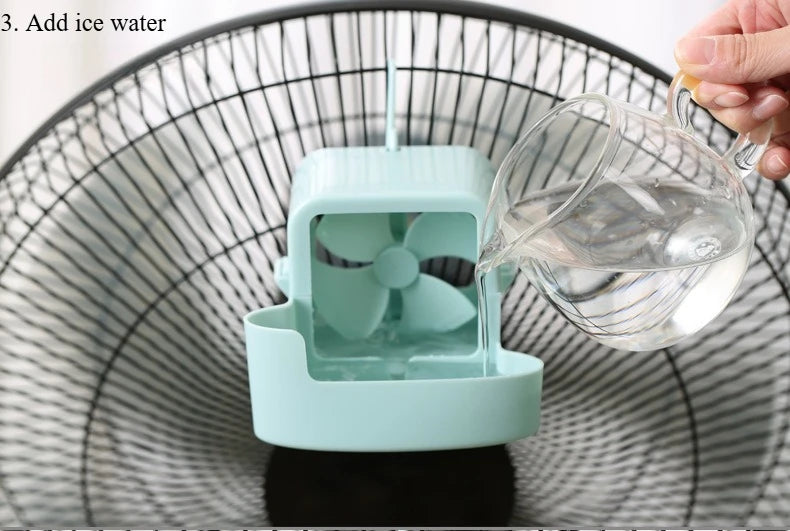 Hot Weather Fan Cooler Add Ice Cool Floor Fans Blow Cold Wind Household Hanging Ice Cooling Device Summer Small Air Conditioner