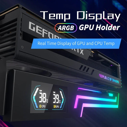 ARGB 5V 3PIN graphics card bracket adjustable height ARGB AURA SYNC computer graphics card VGA bracket