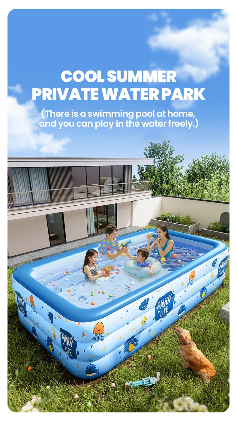Inflatable Swimming Pool Large Size Indoor Outdoor Folding Pool Family Adult Baby Party Removable Swimming Pools for Children