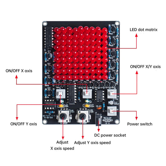 Electronic Walkie-Talkie Radio DIY Kit Wireless Walkie-Talkie FM Radio Circuit Board Construction and Soldering Practice Kit