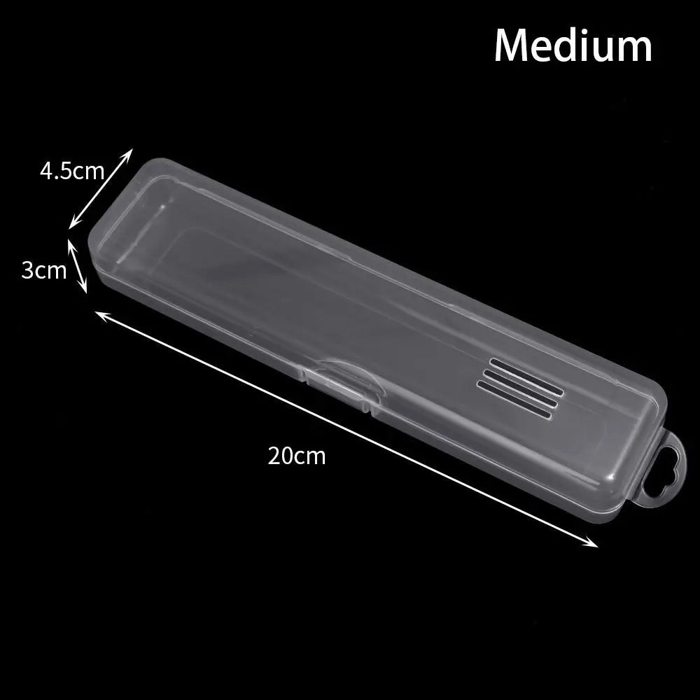 1Pcs Eyebrow Pencil Tableware Chopsticks Makeup Brush Storage Box Transparent Portable Plastic Box Organizer Multifunctional