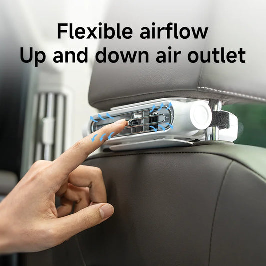 Car Backseat Cooling Fan Wide-angle Airflow High Air Volume Car Cooler USB Powered Summer Essential AirCirculator Fast Delivery
