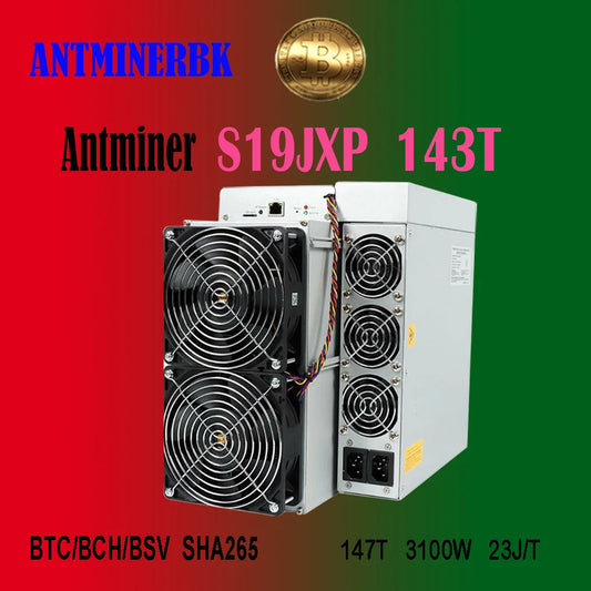 Bitmmin Antminer S19jxp 143T BTC BCH BSV MINER Second Used Mining Machine Asic Miner Bitcoin Mining