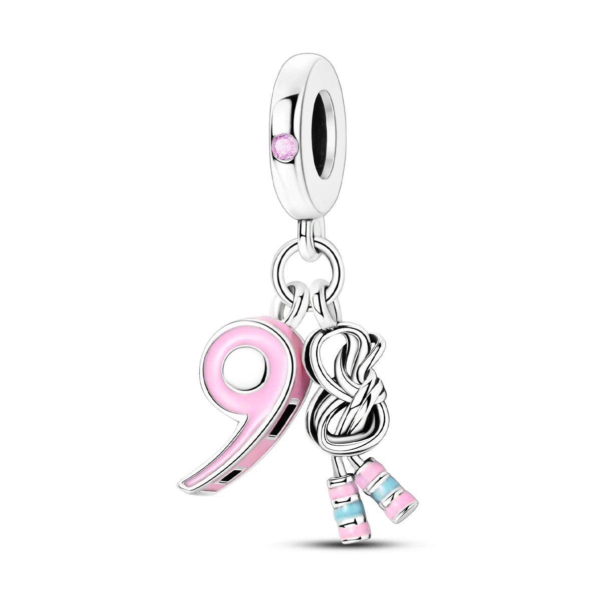 Passionate 925 Silver Dumbbell Badminton Soccer Sport Charms Beads Fit Pandach 925 Original Bracelet DIY Jewelry Graduation Gift