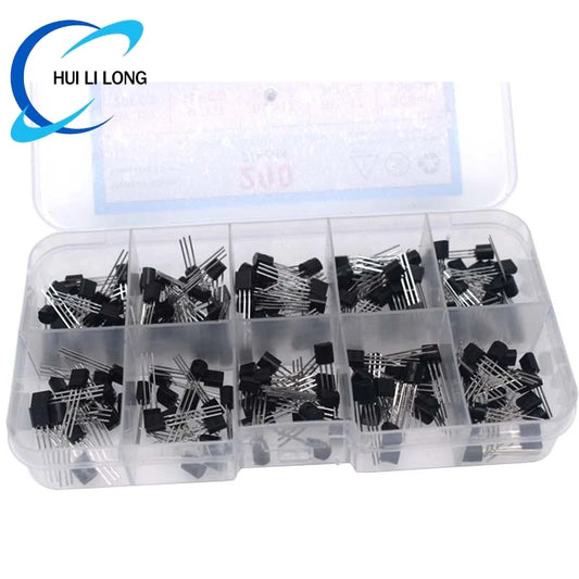200Pcs Transistor Assortment PNP NPN TO-92 Transistor Kit Assortment Box BC327 BC337 BC517 BC547 BC548 BC549 BC550 BC556 BC557