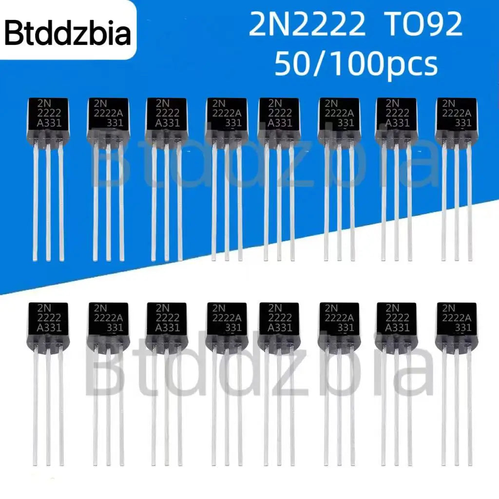 50/100PCS Transistor Kit 2N2222 TO92 NPN 30v 800MA Transistors Electronic kit