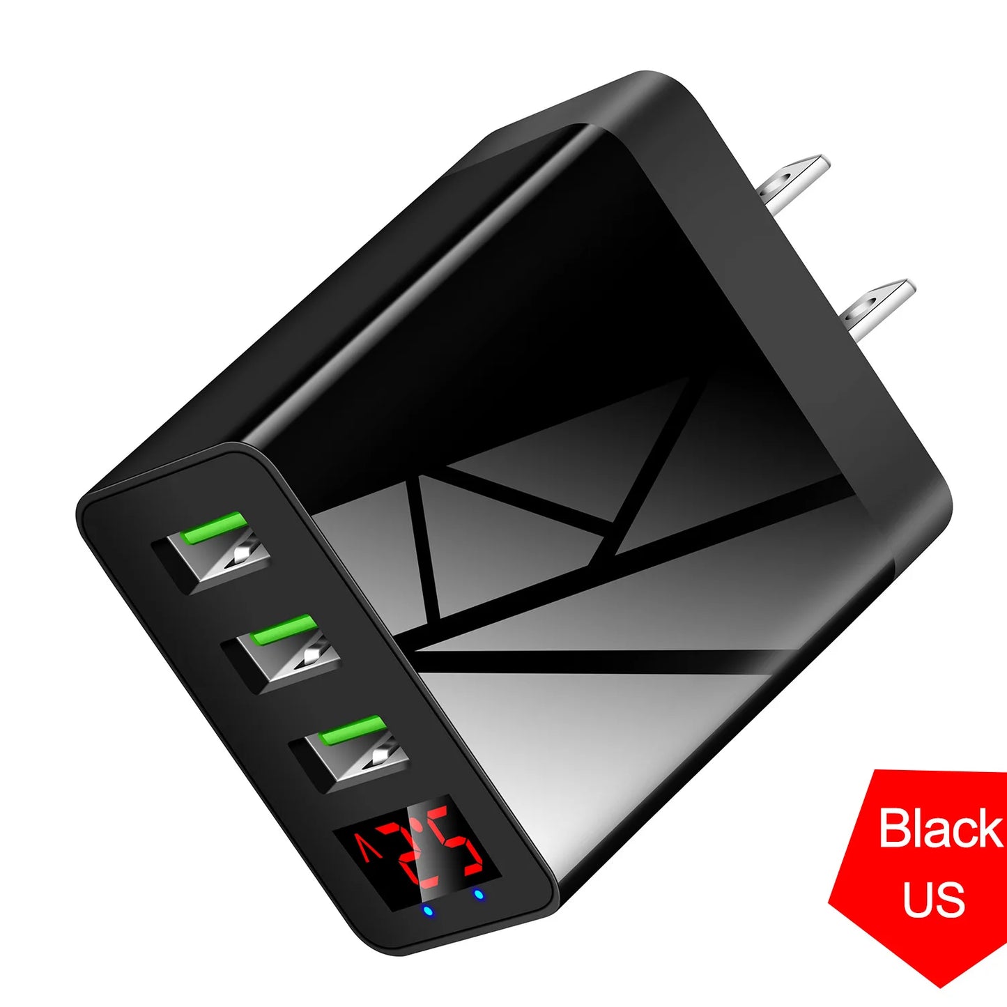 3.4A USB Charger Digital Display Fast Charging Quick Charge 3.0 Mobile Phone Chargers Adapter For iPhone Samsung Xiaomi Huawei