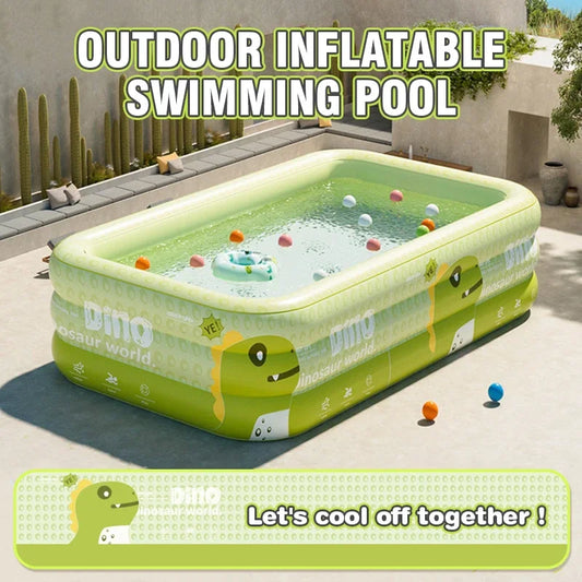 Children's Inflatable Swimming Pool PVC Home Outdoor Large Family Pool Thickened Plastic Adult Paddling Pools Garden Water Games