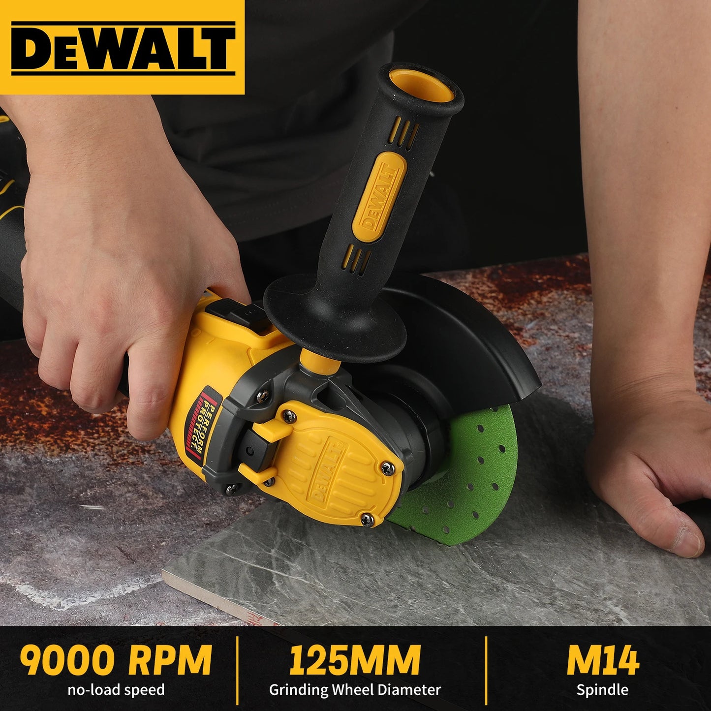 DEWALT DCG409 Angle Grinder - 20V Brushless, Wireless Cutting & Polishing Tool, 125mm Rechargeable & Portable