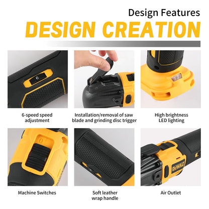 DEWALT DCS356 Brushless Oscillating Multi-Tool Rechargeable Quick Blade Change for Sanding Trimming Grinding Cutting Jobs