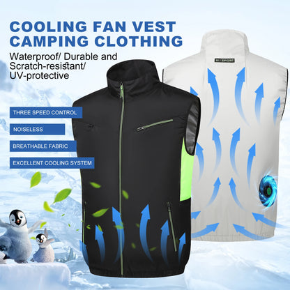 Summer Cool Vest Wearable Cooling Fan Vest Air-conditioned Clothes USB Cooling For Outdoor Work Fishing Vest Camping Clothing