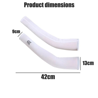 Summer Cooling Arm Covers Unisex None Slip Sunshade  Anti UV Running Arm Sleeves Breathable Ice Silk Quick Drying Arm Sleeves