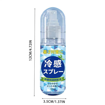 Portable 50ML Summer Cool Spray Peppermint Hydrating Summer Cooling Spray Longlasting Hydrating Cool Spray Instant Cooling Spray